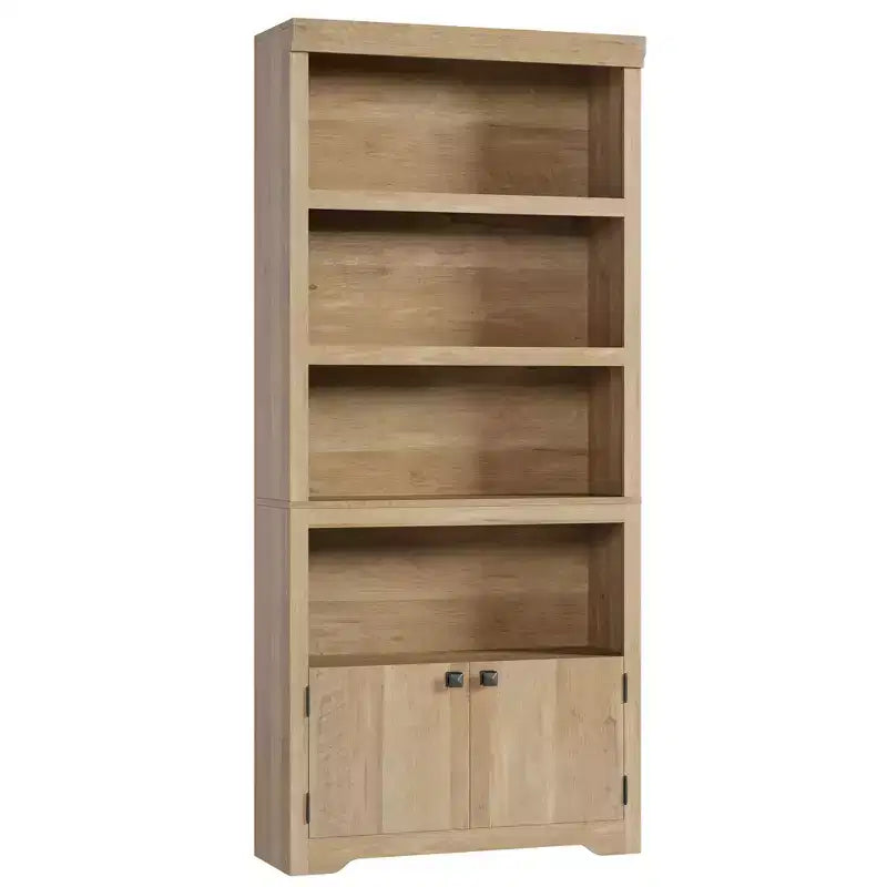 Libreria a 5 Ripiani, Libreria Stile Rustico, Larga 60/80 cm con 2 Ante e Ripiani Regolabili, Scaffale Aperto con Design Antiscivolo per la Casa
