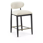 Meridian Furniture Riccio Black Finish Performance Fabric Counter Stool