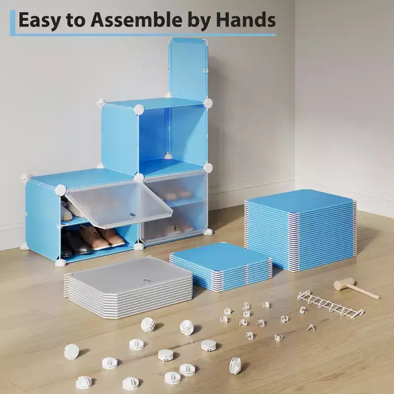 Scarpiera a 8 Ripiani a Tripla Colonna con Ganci, Scaffale Organizzatore di Calzature Extra Large a 24 Scomparti Autoportante per Guardaroba e Ingresso di Famiglia, Nero