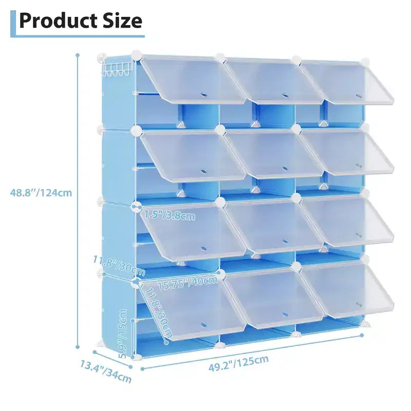 Scarpiera a 8 Ripiani a Tripla Colonna con Ganci, Scaffale Organizzatore di Calzature Extra Large a 24 Scomparti Autoportante per Guardaroba e Ingresso di Famiglia, Nero