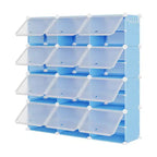 Scarpiera a 8 Ripiani a Tripla Colonna con Ganci, Scaffale Organizzatore di Calzature Extra Large a 24 Scomparti Autoportante per Guardaroba e Ingresso di Famiglia, Nero