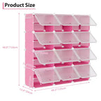 Scarpiera a 8 Ripiani a Tripla Colonna con Ganci, Scaffale Organizzatore di Calzature Extra Large a 24 Scomparti Autoportante per Guardaroba e Ingresso di Famiglia, Nero