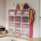 Scarpiera a 8 Ripiani a Tripla Colonna con Ganci, Scaffale Organizzatore di Calzature Extra Large a 24 Scomparti Autoportante per Guardaroba e Ingresso di Famiglia, Nero