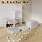 Scarpiera a 8 Ripiani a Tripla Colonna con Ganci, Scaffale Organizzatore di Calzature Extra Large a 24 Scomparti Autoportante per Guardaroba e Ingresso di Famiglia, Nero