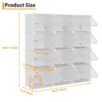 Scarpiera a 8 Ripiani a Tripla Colonna con Ganci, Scaffale Organizzatore di Calzature Extra Large a 24 Scomparti Autoportante per Guardaroba e Ingresso di Famiglia, Nero