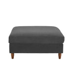 Poggiapiedi Pouf in Velluto a Coste con Gambe in Legno – Colori Multipli, Singolo