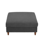 Poggiapiedi Pouf in Velluto a Coste con Gambe in Legno – Colori Multipli, Singolo