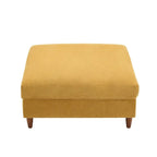 Poggiapiedi Pouf in Velluto a Coste con Gambe in Legno – Colori Multipli, Singolo