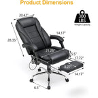 Sedia da ufficio direzionale riscaldata ergonomica con massaggio, poggiapiedi a scomparsa e pelle PU – Marrone / Nero / Giallo, Singola