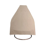 Sedia a dondolo sospesa a forma di uovo con struttura in metallo, telaio in vimini e cuscino – Beige / Blu carbone / Bianco / Blu / Bianco antico / Marrone / Tela, 2 posti