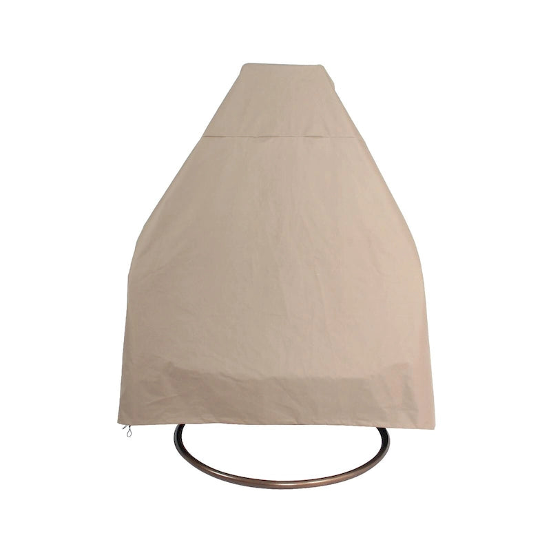 Sedia a dondolo sospesa a forma di uovo con struttura in metallo, telaio in vimini e cuscino – Beige / Blu carbone / Bianco / Blu / Bianco antico / Marrone / Tela, 2 posti