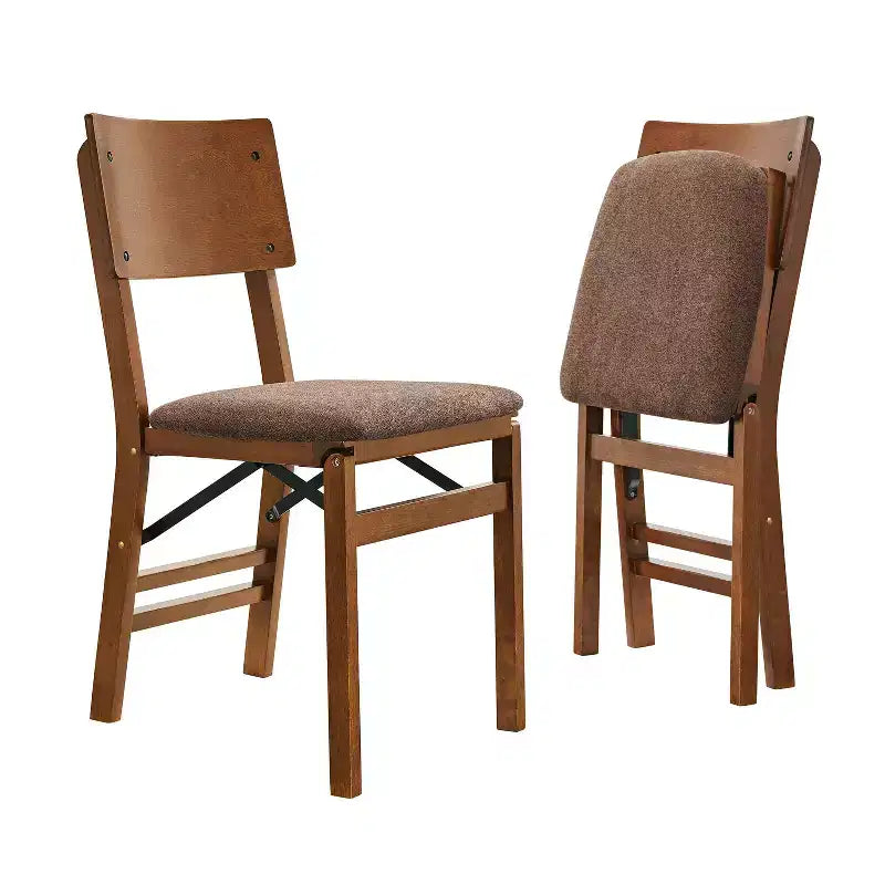 Stakmore Confezione da 2 sedie pieghevoli Aztec, finitura Fruitwood, completamente assemblate, struttura in legno