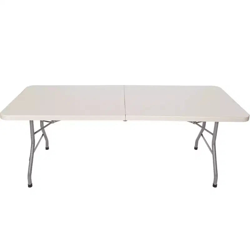 Tavolo pieghevole a metà Hampden Furnishings, collezione Baldwin, 76x183 cm, grigio: portatile, robusto, senza montaggio, 5 anni di garanzia