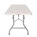 Tavolo pieghevole a metà Hampden Furnishings, collezione Baldwin, 76x183 cm, grigio: portatile, robusto, senza montaggio, 5 anni di garanzia