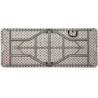 Tavolo pieghevole a metà Hampden Furnishings, collezione Baldwin, 76x183 cm, grigio: portatile, robusto, senza montaggio, 5 anni di garanzia