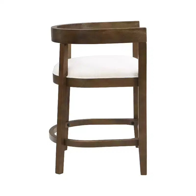 Christopher Knight Home Set di 2 sgabelli da bar alti 64 cm Gina imbottiti in legno di gomma, noce