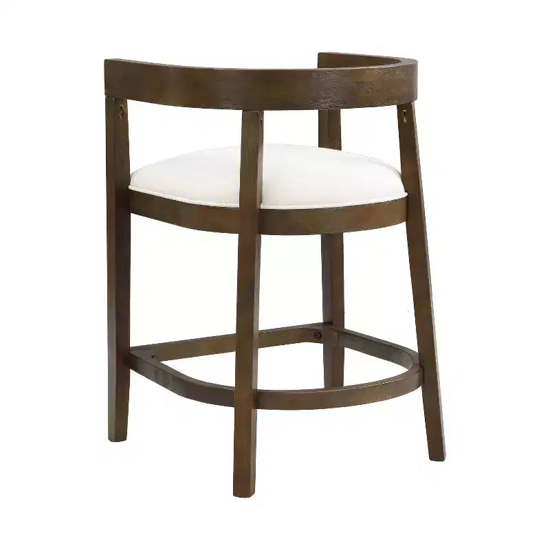 Christopher Knight Home Set di 2 sgabelli da bar alti 64 cm Gina imbottiti in legno di gomma, noce