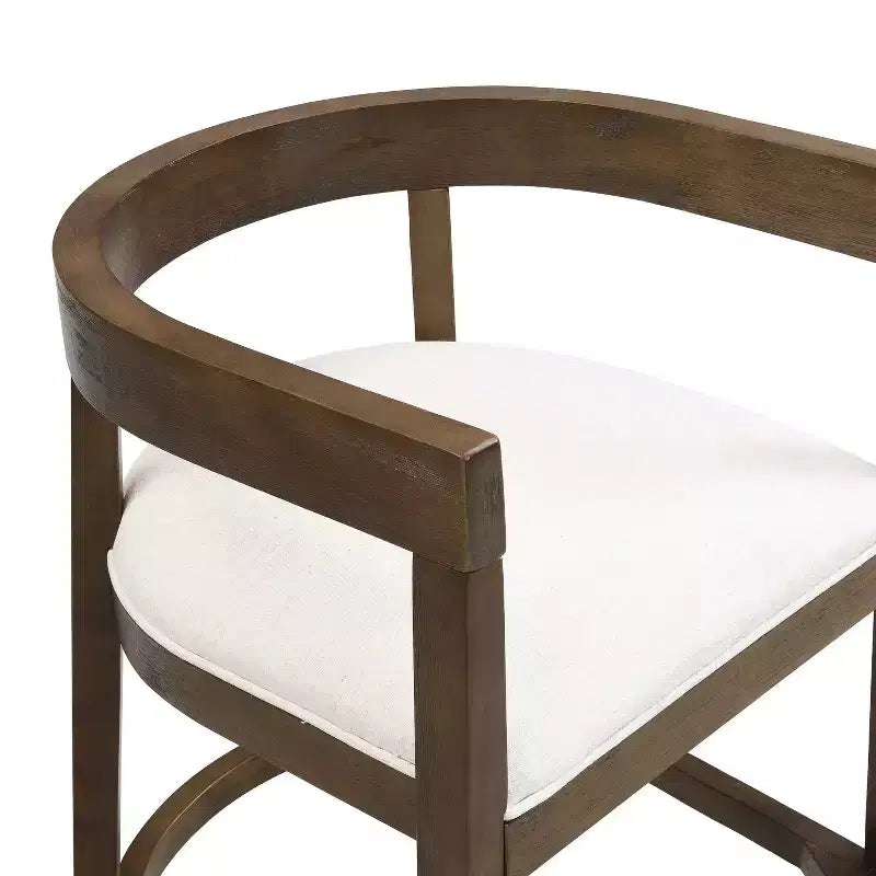 Christopher Knight Home Set di 2 sgabelli da bar alti 64 cm Gina imbottiti in legno di gomma, noce