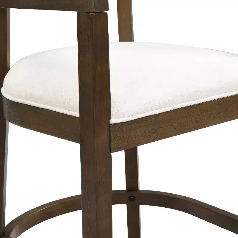 Christopher Knight Home Set di 2 sgabelli da bar alti 64 cm Gina imbottiti in legno di gomma, noce