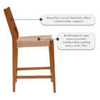 Set di 2 sgabelli da bar Clara eagra, altezza bancone, 74 cm, finitura legno marrone - Powell