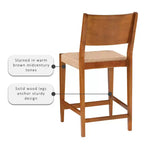 Set di 2 sgabelli da bar Clara eagra, altezza bancone, 74 cm, finitura legno marrone - Powell