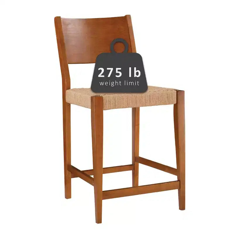 Set di 2 sgabelli da bar Clara eagra, altezza bancone, 74 cm, finitura legno marrone - Powell