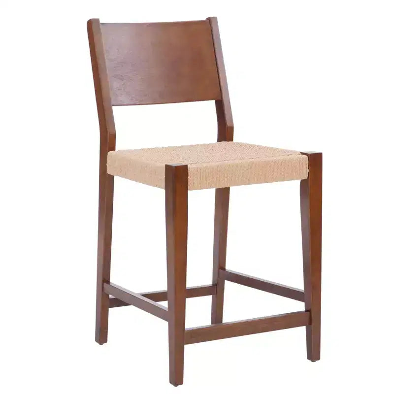 Set di 2 sgabelli da bar Clara eagra, altezza bancone, 74 cm, finitura legno marrone - Powell