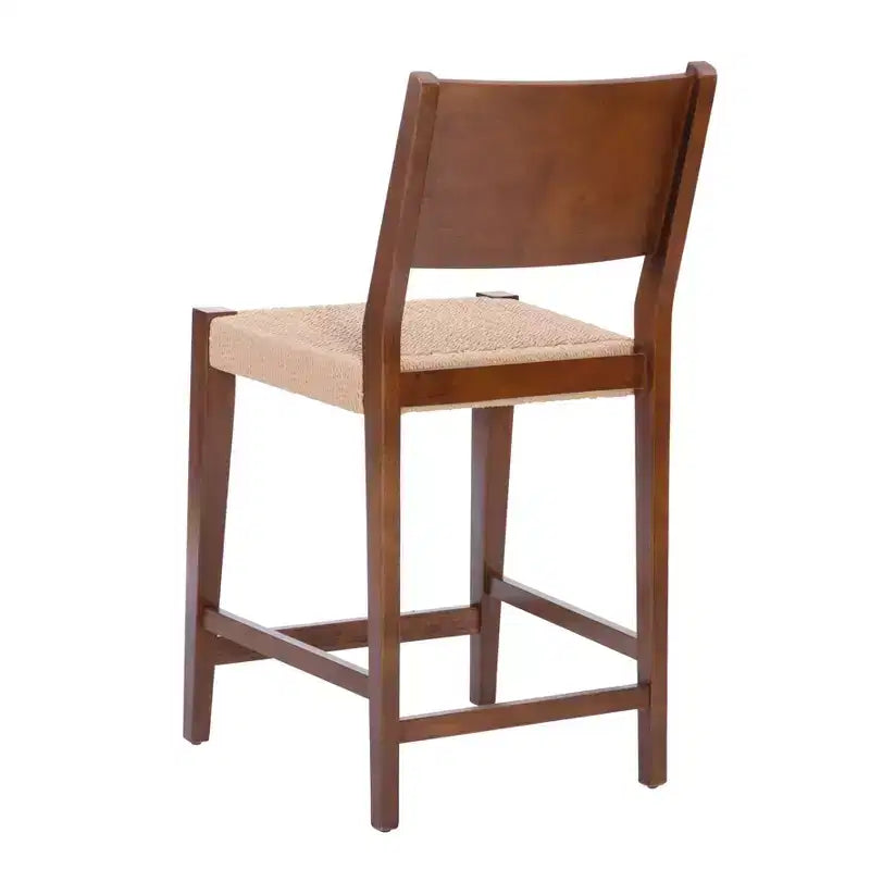 Set di 2 sgabelli da bar Clara eagra, altezza bancone, 74 cm, finitura legno marrone - Powell
