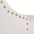 LumiSource Set di 2 sgabelli da bar Marcel borchiati Oro/PU Bianco