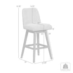 Sgabello da bar girevole Armen Living Amalie da 40" grigio