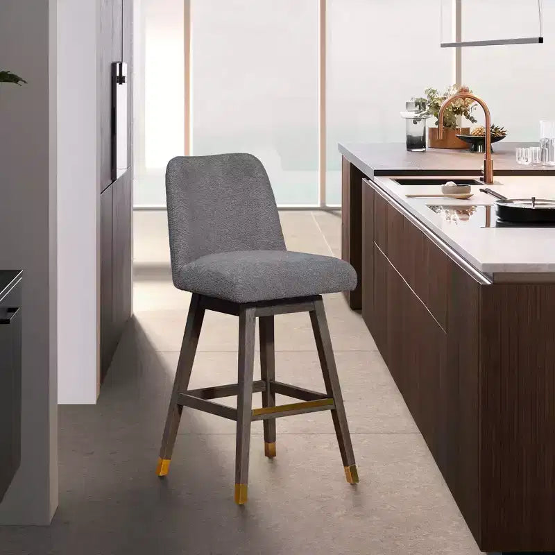 Sgabello da bar girevole Armen Living Amalie da 40" grigio
