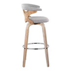 Set di 2 sgabelli da bar Gardenia bianco anticato/grigio chiaro - LumiSource: imbottiti, girevoli, con imbottitura in schiuma, design contemporaneo