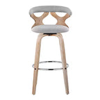 Set di 2 sgabelli da bar Gardenia bianco anticato/grigio chiaro - LumiSource: imbottiti, girevoli, con imbottitura in schiuma, design contemporaneo