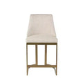 Madison Park 26" Thornton Upholstered Counter Height Barstool with Metal Base Cream