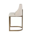 Sgabello da Bar imbottito Madison Park Thornton 26" con base in metallo crema