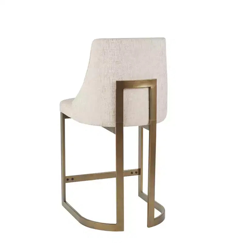 Sgabello da Bar imbottito Madison Park Thornton 26" con base in metallo crema
