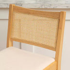 Set di 2 sgabelli da bar Powell Bessie Cane Natural