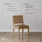 Nathan James Set di 4 sedie da pranzo Cohen in similpelle marrone