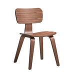 Acme Furniture 18.31" Casson Dining Chair Walnut Finish: Curved Seat, Wood Frame