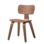 Sedia da pranzo Casson di Acme Furniture da 46,5 cm con finitura noce: seduta curva, struttura in legno
