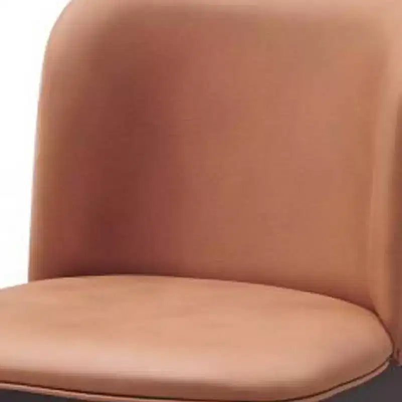 Sedia da pranzo Eliora da 19,88" in microfibra lucida color cammello e finitura nera - Acme Furniture: Imbottita, senza braccioli, struttura in legno