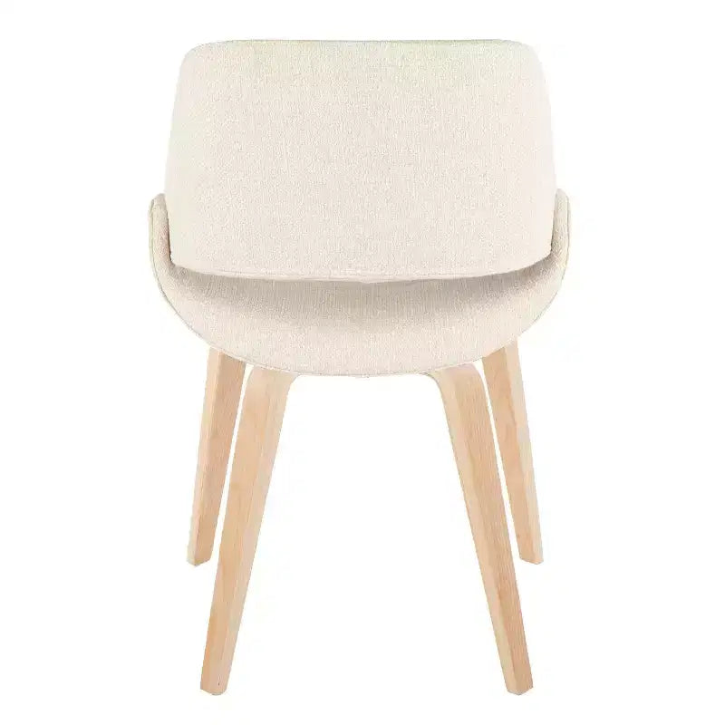 LumiSource Set di 2 sedie da pranzo Fabrico Natural/Crema: Imbottite, telaio in legno, imbottitura in schiuma, stile contemporaneo