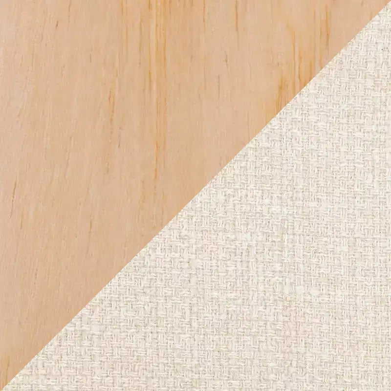 LumiSource Set di 2 sedie da pranzo Fabrico Natural/Crema: Imbottite, telaio in legno, imbottitura in schiuma, stile contemporaneo