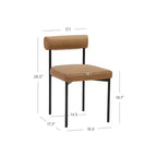 Sedia da pranzo Nathan James Dahlia in metallo moderno: imbottita, design italiano, struttura robusta
