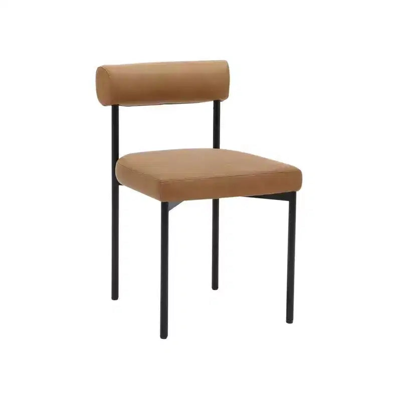 Sedia da pranzo Nathan James Dahlia in metallo moderno: imbottita, design italiano, struttura robusta