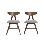 Christopher Knight Home Set di 2 Sedie da Pranzo Imbottite Stocker Grigio Scuro/Noce