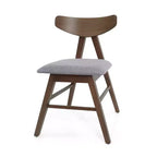 Christopher Knight Home Set di 2 Sedie da Pranzo Imbottite Stocker Grigio Scuro/Noce
