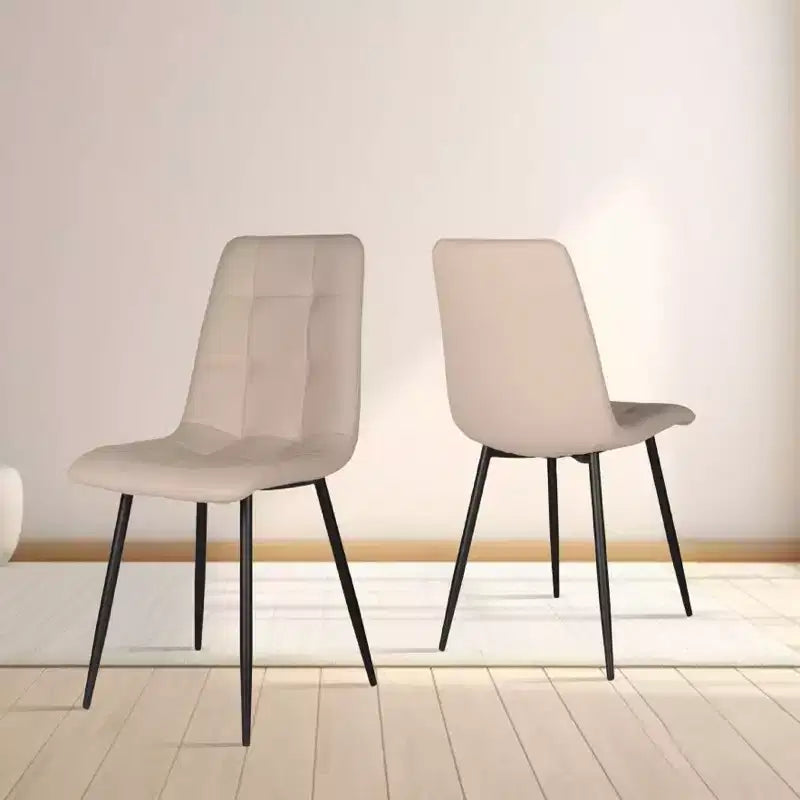 Brassex Set of 2 Mario Dining Chairs Beige