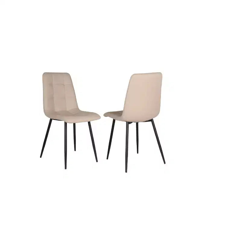 Brassex Set di 2 sedie da pranzo Mario beige