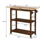 Breighton Home Designs2Go Isola per preparazione cucina a 3 livelli con cassetto in espresso/blocco macellaio